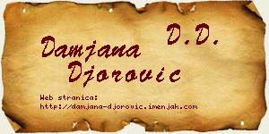 Damjana Đorović vizit kartica